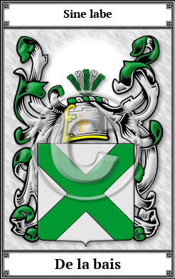 De la bais Family Crest Download (JPG)  Book Plated - 150 DPI